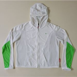 Nike Women's White Dri-FIT Mesh Hoodie